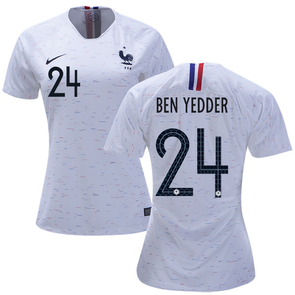 Women's France #24 Ben Yedder Away Soccer Country Jersey